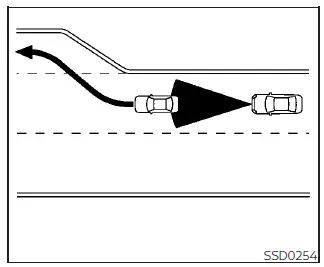 Nissan Kicks ICC system following a vehicle on highway with ProPILOT Assist