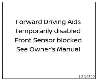 Nissan Kicks ICC system warning indicator and malfunction display