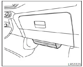 Nissan Kicks passenger side supplemental knee air bag location