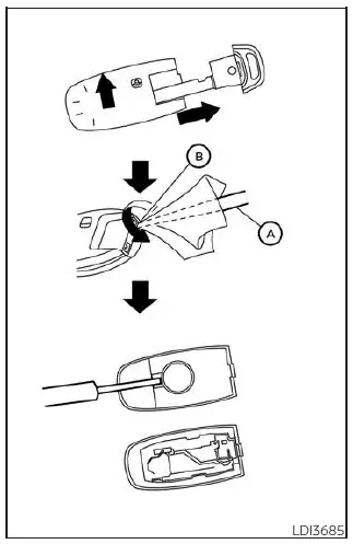 Nissan Kicks Intelligent Key battery replacement opening procedure