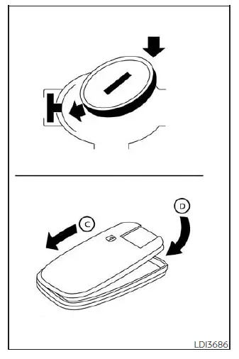 Nissan Kicks Intelligent Key CR2032 battery installation