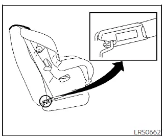 Nissan Kicks LATCH rigid-mounted attachment