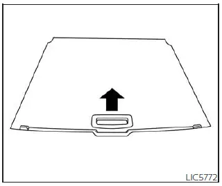 Nissan Kicks cargo area storage bin under luggage board