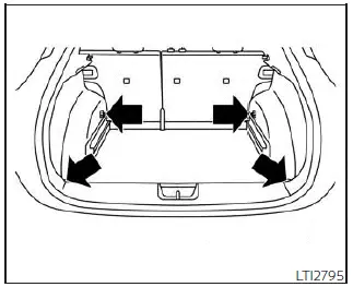 Nissan Kicks luggage hooks in cargo area