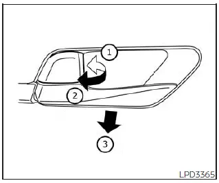 Nissan Kicks inside door lock knob and interior handle