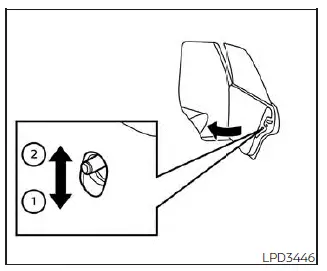 Nissan Kicks child safety rear door lock lever