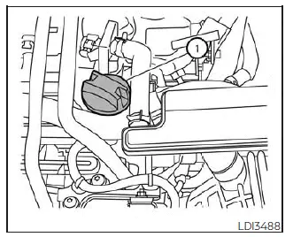 Nissan Kicks engine oil filler cap location