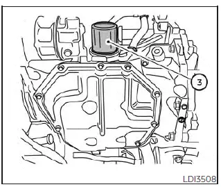 Nissan Kicks engine oil filter mounting location