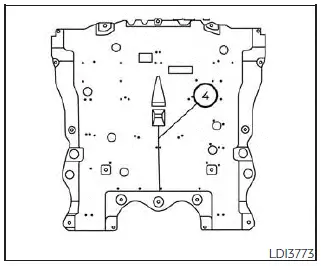 Nissan Kicks under-engine cover location for oil service