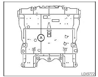 Nissan Kicks under-engine cover fastener removal point