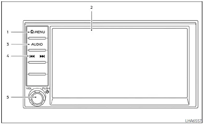 Nissan Kicks FM and AM audio system control panel