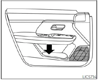 Nissan Kicks front door storage pocket