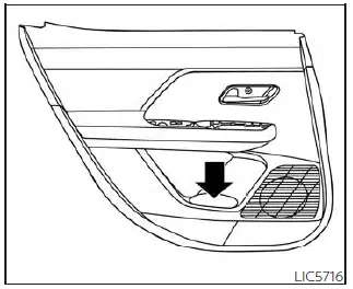 Nissan Kicks rear door storage pocket
