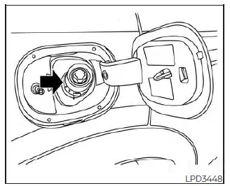 Nissan Kicks capless fuel-filler opening