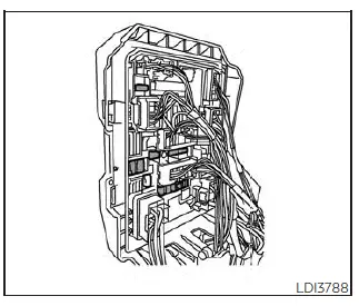 Nissan Kicks fuse box assembly release tab location