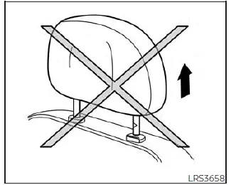 Nissan Kicks non-adjustable head restraint position check