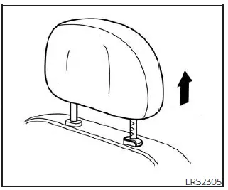 Nissan Kicks raising a head restraint