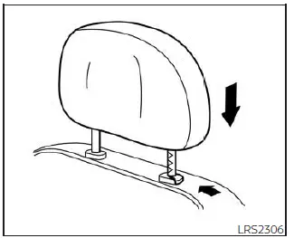 Nissan Kicks lowering a head restraint