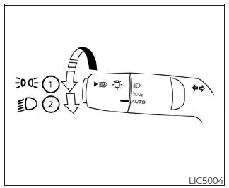 Nissan Kicks headlight and turn signal control switch Type B