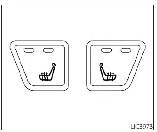 Nissan Kicks heated front seat control switches