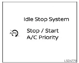 Nissan Kicks Idling Stop System guidance display prioritizing air conditioner operation
