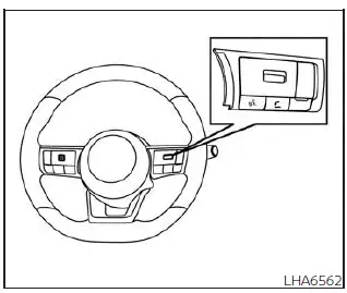 Nissan Kicks steering wheel Bluetooth phone control buttons