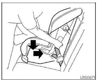 Nissan Kicks forward-facing child restraint tightening procedure step 4