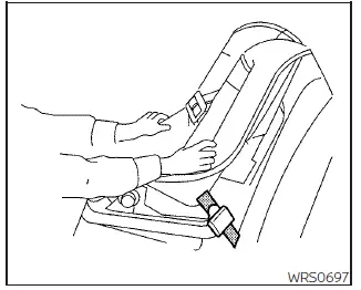 Nissan Kicks forward-facing child restraint LATCH security check step 6