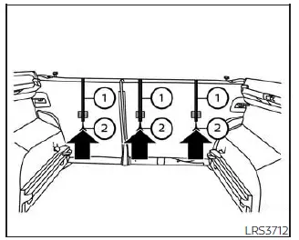 Nissan Kicks rear seat top tether strap and anchor point locations