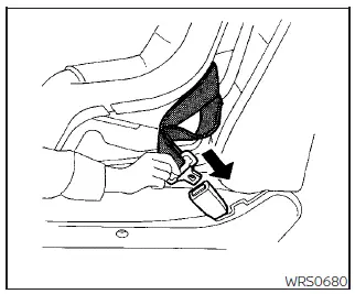 Nissan Kicks forward-facing child restraint seat belt routing step 3