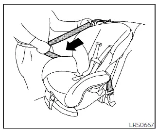 Nissan Kicks activating ALR mode for forward-facing child restraint step 4