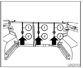 Nissan Kicks rear seat top tether strap and anchor point locations