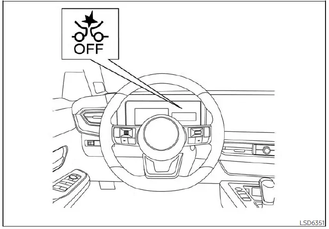 Nissan Kicks Intelligent Forward Collision Warning unavailable warning on 7 inch display