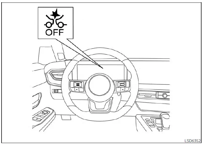 Nissan Kicks Forward Driving Aids Temporarily Disabled warning on 12.3 inch display