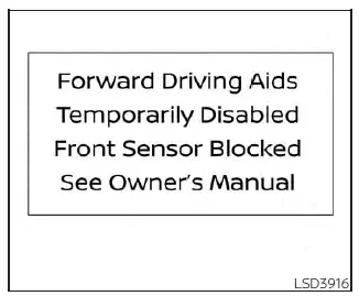 Nissan Kicks Intelligent Forward Collision Warning system malfunction indicator