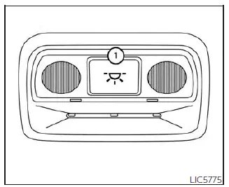 Nissan Kicks center personal light switch