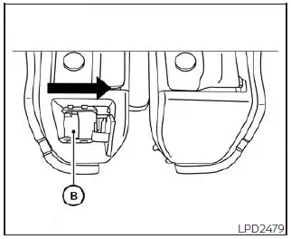 Nissan Kicks liftgate inside emergency release lever