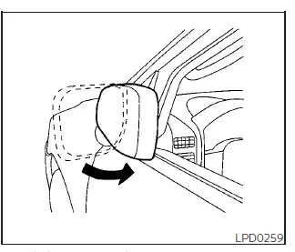Nissan Kicks foldable outside mirror position
