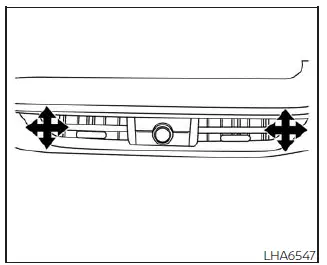 Nissan Kicks center air vents airflow adjustment