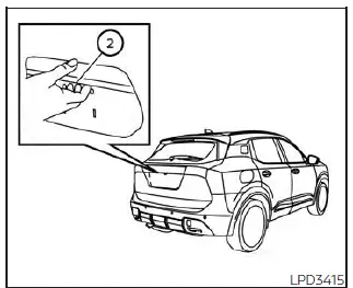 Nissan Kicks liftgate request switch unlocking operation
