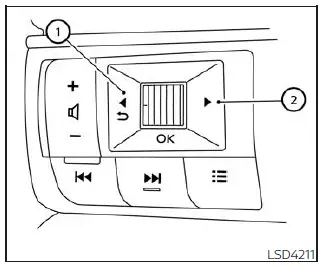Nissan Kicks driving aid settings menu navigation screen