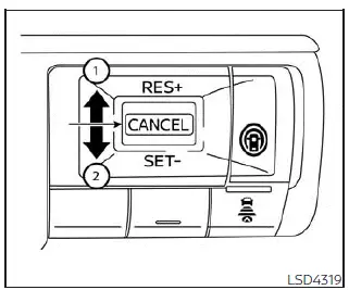 Nissan Kicks ProPILOT Assist speed adjustment controls