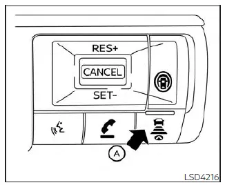 Nissan Kicks following distance adjustment display