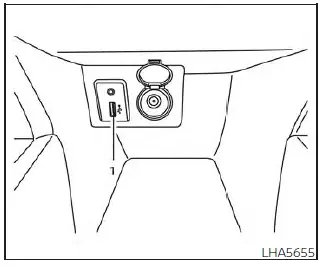 Nissan Kicks USB Type-A connection port for audio system