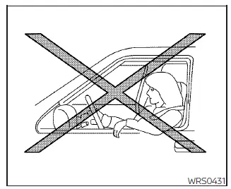 Nissan Kicks rear-facing child restraint front seat danger warning