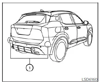 Nissan Kicks rear radar sensor detection area for RCTA
