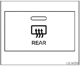 Nissan Kicks rear window and outside mirror defroster switch Type A