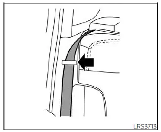 Nissan Kicks rear seat belt hook for folding rear seats
