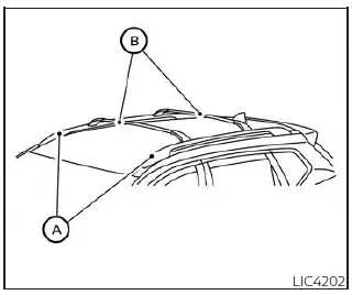 Nissan Kicks roof rack side rails and crossbars