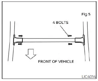 Nissan Kicks front roof rack crossbar bolts installed loosely